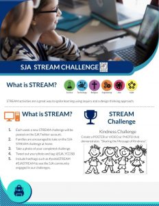 SJA STREAM Challenge:  KINDNESS Challenge!